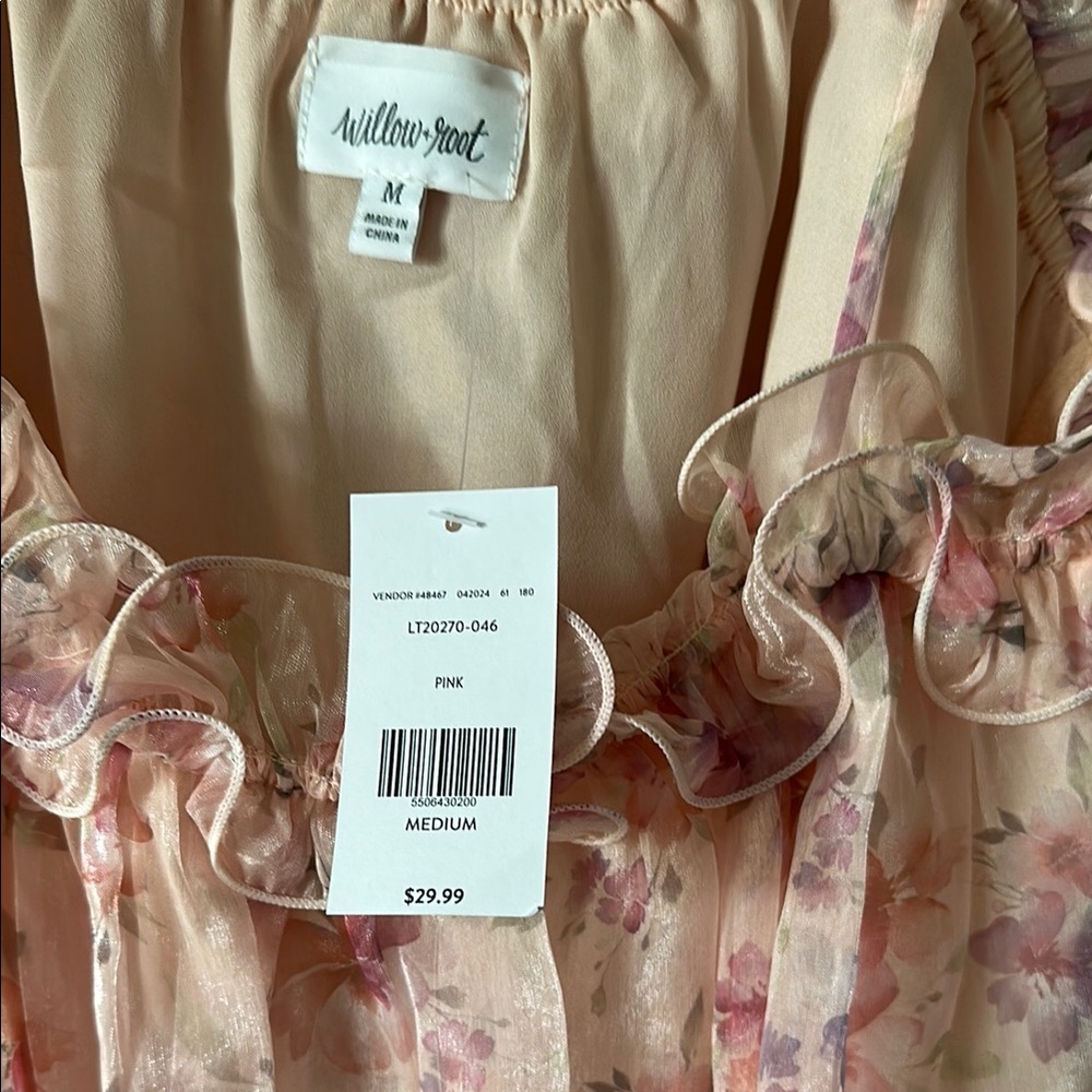Pink Ruffled Sleeveless Camisole - Picture 2 of 3